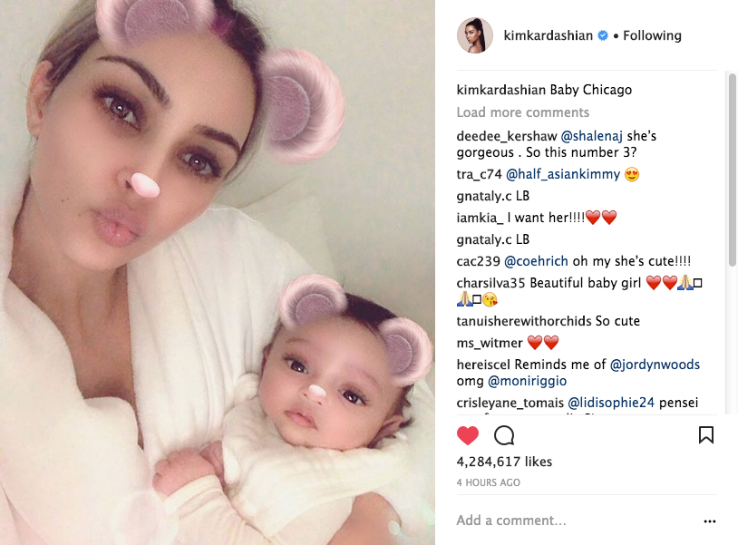 Kim Kardashian Posts Chicago West For 1st Time On Social Media