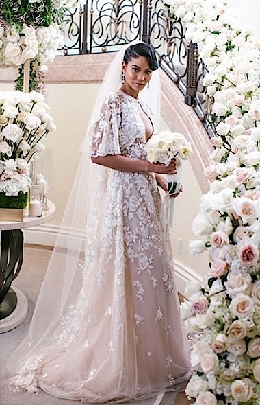 Chanel Iman Marries Sterling Shepard: See Her Dress and More Pics