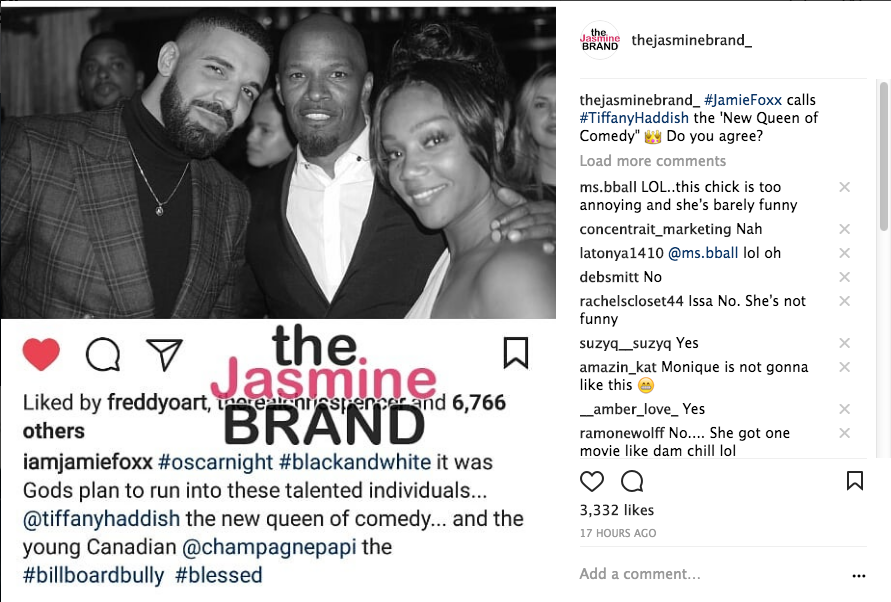 Jamie Foxx: Tiffany Haddish Is The New Queen Of Comedy! - theJasmineBRAND