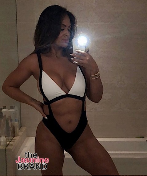 K.Michelle Wears Thong Swimsuit, Revealing Reduced Booty + Evelyn Lozada's  Serves Bathroom Bawdy [Photos] - theJasmineBRAND