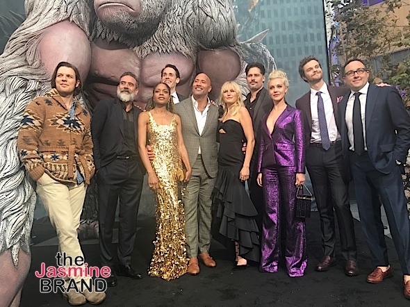 ‘Rampage’ Premiere: Dwayne Johnson, Naomie Harris, Malin Åkerman, Joe Manganiello Attend