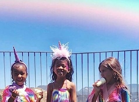 North West & Penelope Disick’s Unicorn Theme B-Day Party! [Photos]