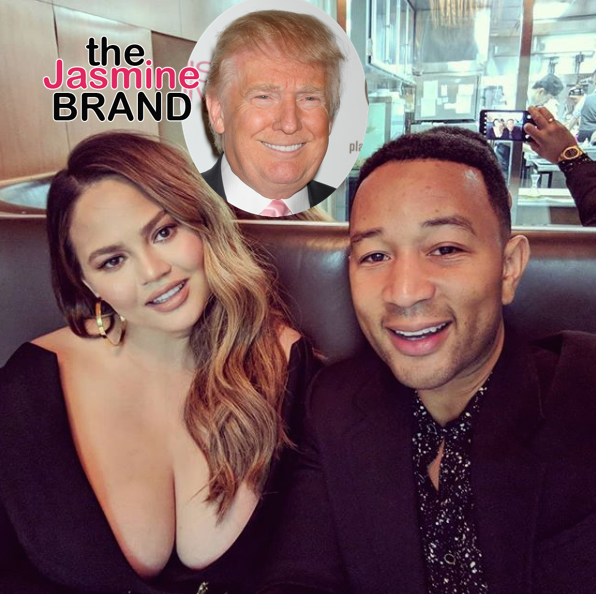Trump Refers To Chrissy Teigen As “Filthy Foul Mouthed Wife”, Chrissy Calls Him President P*ss* A** B*tch  