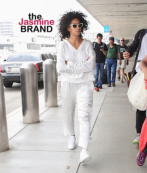 Solange Knowles Struts Through LAX in All-White [Celebrity Stalking]