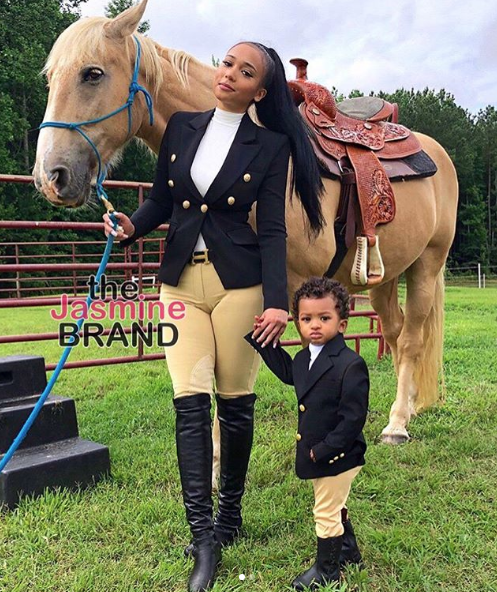 Tristan Thompson’s Baby Mama Jordan Craig Takes Son Horseback Riding