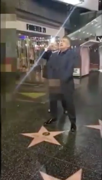 George Lopez Fakes Urinating On Donald Trump’s Hollywood Star