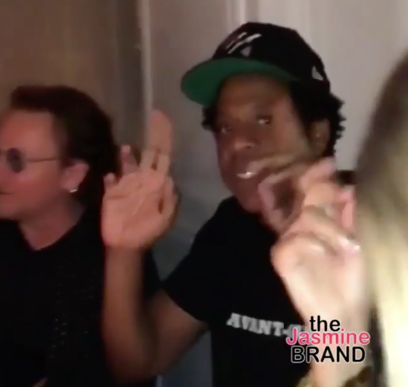 Beyonce & Jay Z Spotted Dining w/ Elton John, Bono In France [VIDEO]