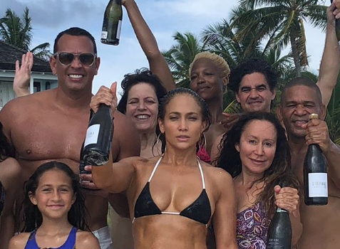 J.Lo & Her Bangin Bikini Body Turn 49 w/ Bottles, Bae A-Rod & The Beach [Photos]