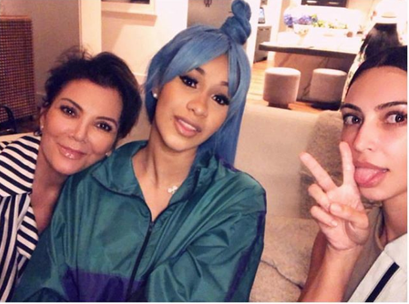 Cardi B Hangs Out w/ Kim Kardashian & Kris Jenner [Photos]