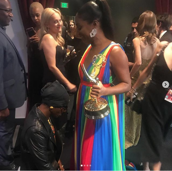 Katt Williams Gets On His Knees, Bows To Tiffany Haddish [Photos]