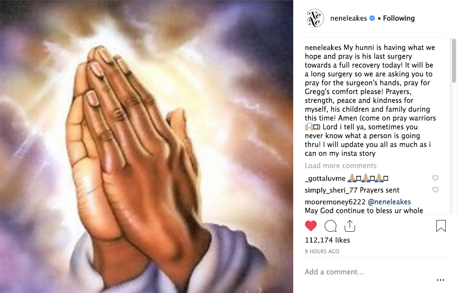 NeNe Leakes Asks For Prayers As Husband Has Surgery ...