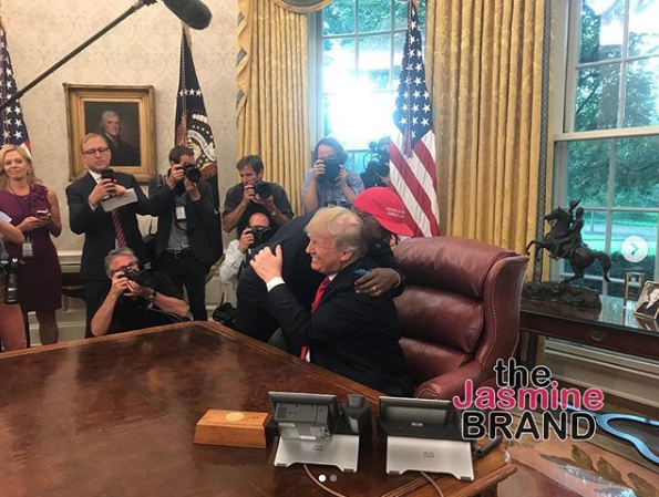 Kanye Uses Word ‘Motherf**ker’ During Visit w/ Trump, Gives President Big Hug