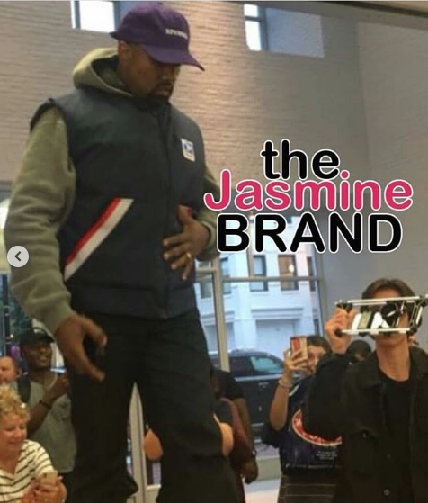 Kanye Jumps On Apple Store Table, Delivers Impromptu Speech [VIDEO]