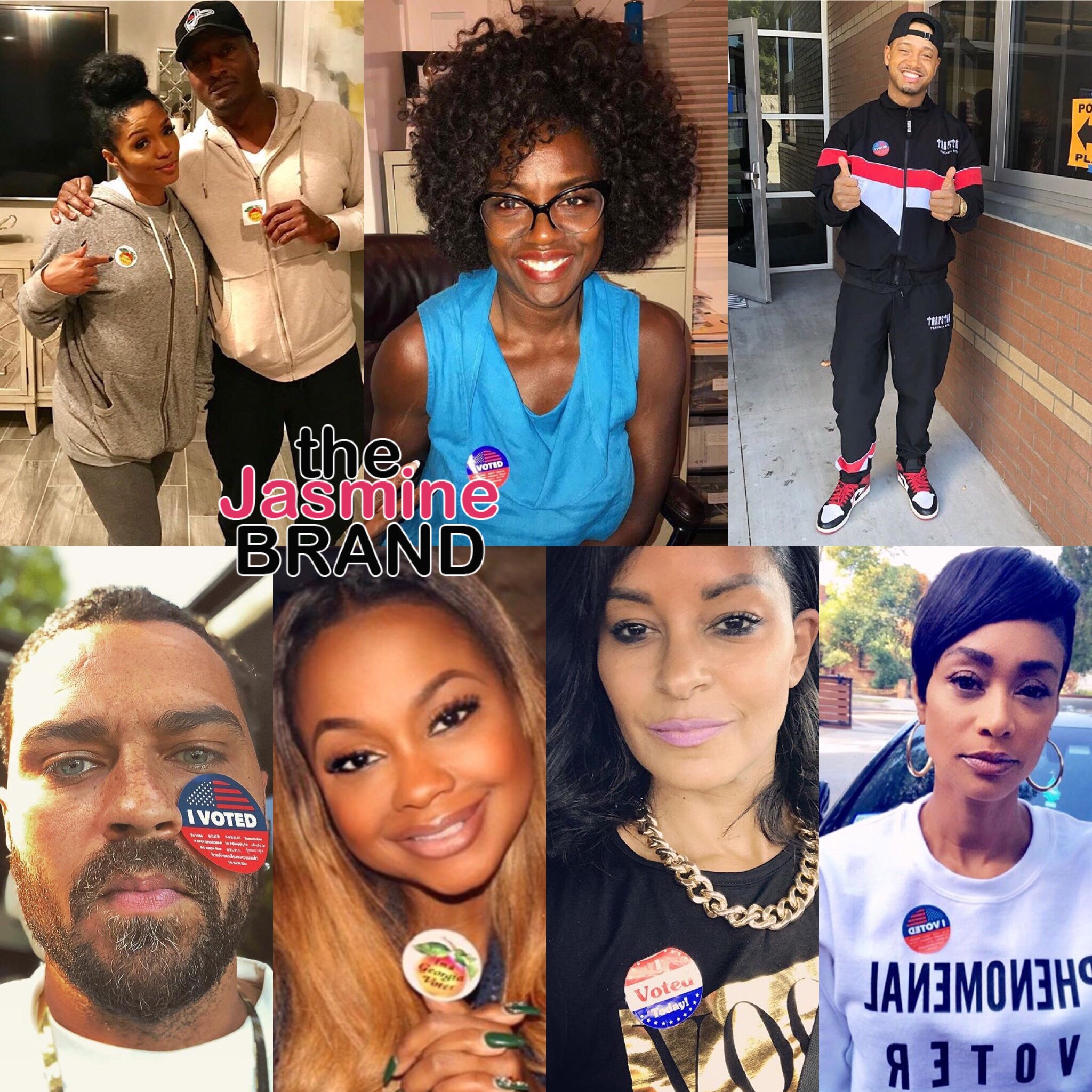 Celebs Spotted At The Polls Viola Davis Jesse Williams Tami Roman Phaedra Parks Dave Chappelle Larenz Tate Thejasminebrand