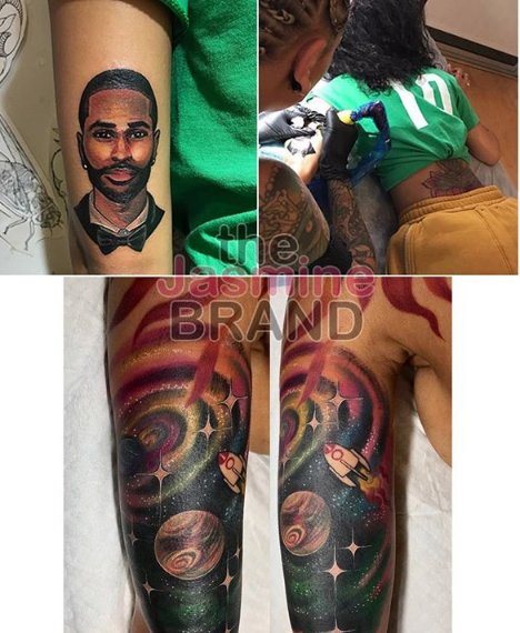 Jhene Aiko Tattoos Big Seans Face on Her Arm  Billboard  Billboard