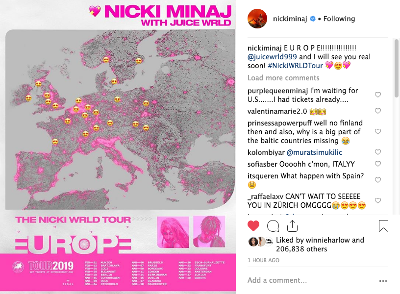 Nicki Minaj Announces European Tour theJasmineBRAND