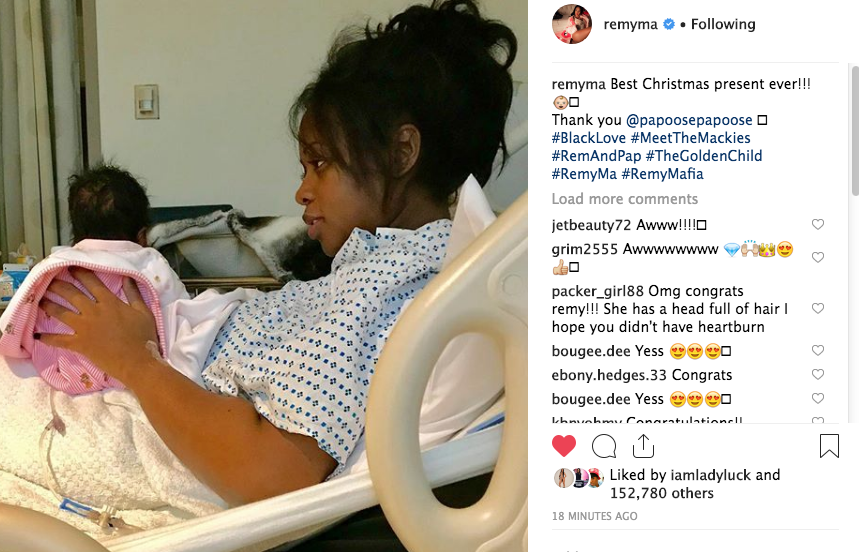 Remy Ma Shares A Glimpse of Newborn Daughter [Photo] theJasmineBRAND