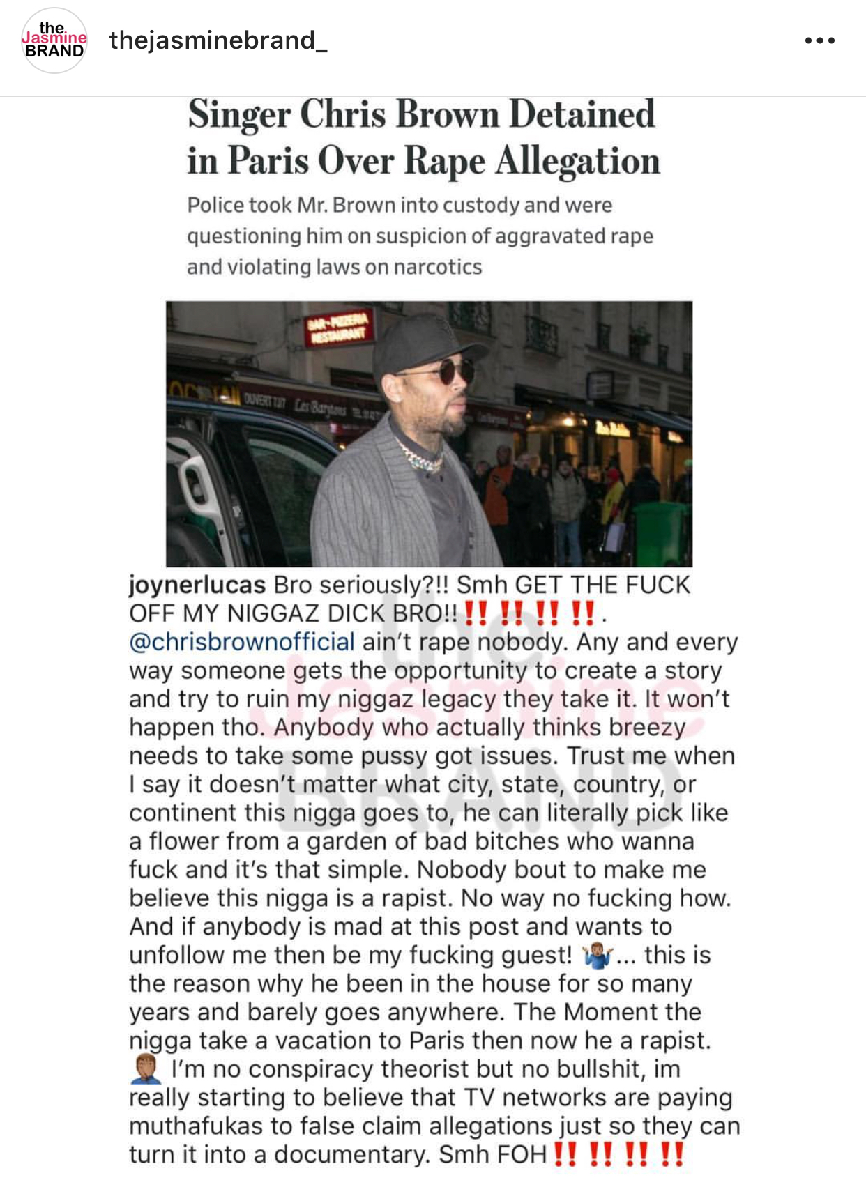 Chris Brown Denies Rape Accusations, Calls Woman A "Lying B*tch" & Is ...