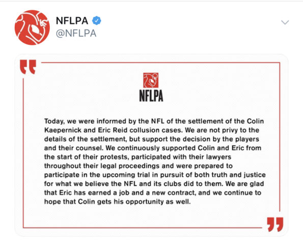 Eric Reid rejects NFL and NFLPA report on drug testing