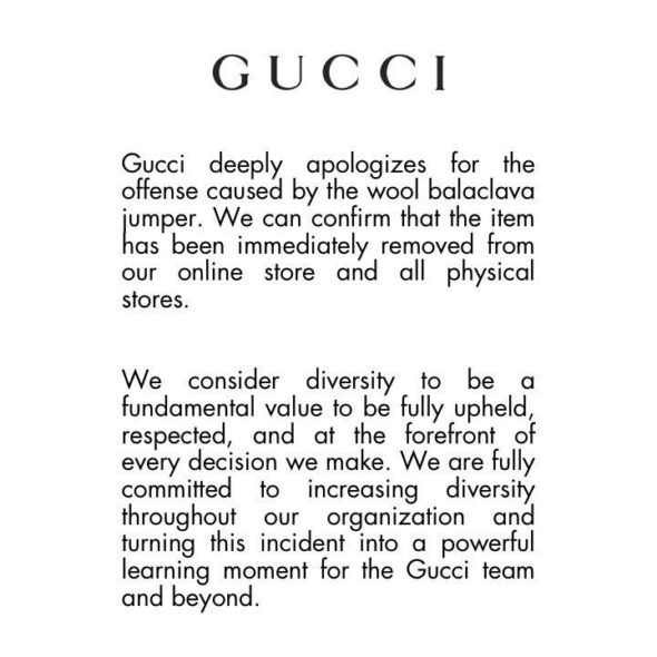 Designer Gucci Apologizes Following Outrage Over Seemingly Racist ...