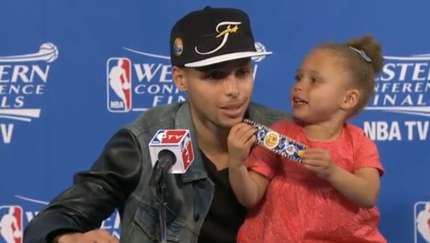 Steph Curry Regrets Bringing Daughter Riley Curry To Press Conference [VIDEO]