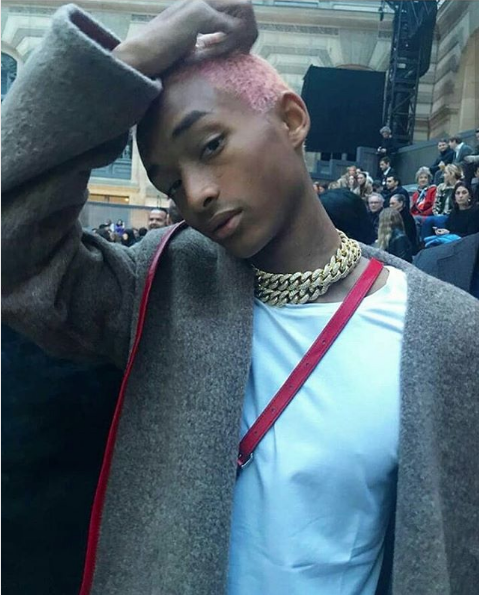 jaden smith pink hair bleached brows louis vuitton x party, RvceShops  Revival