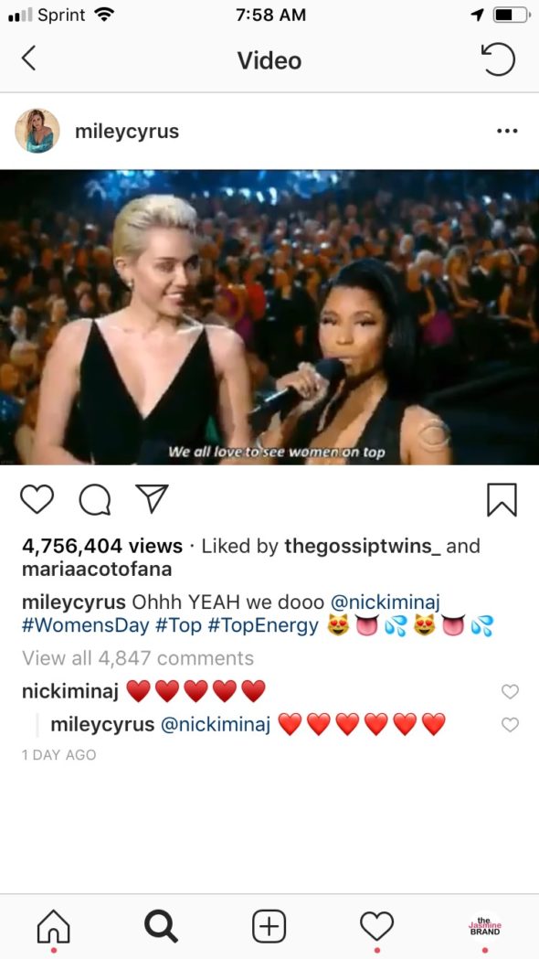 Nicki Minaj & Miley Cyrus Officially End Years-Long Feud - theJasmineBRAND