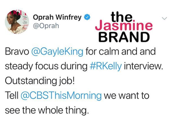 Oprah Winfrey Being Fucked - Oprah Reacts To Gayle King's R.Kelly Interview - theJasmineBRAND