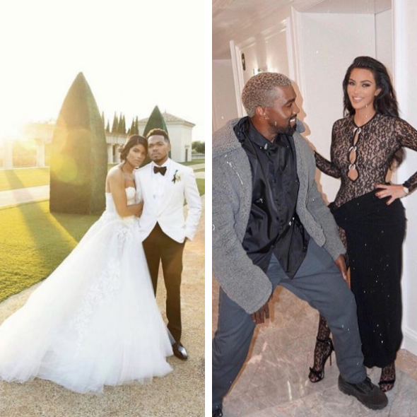 Kim Kardashian & Kanye Late To Chance The Rapper’s Wedding, Had To Watch From The Side