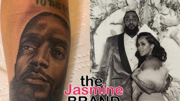 Lauren London Tattoos Nipsey Hussel’s Face On Her Arm – When You See Me You Will See Him Forever! [Photo]