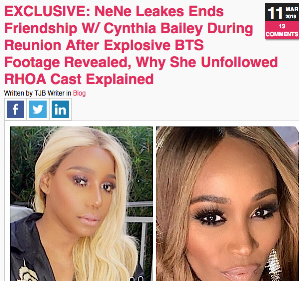 Cynthia Bailey Denies Trying To Cover Up Kenya Moore's RHOA Appearance