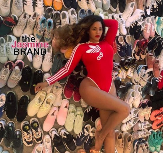 Beyonce Lounges In Sneakers, Promoting Upcoming Adidas Collaboration