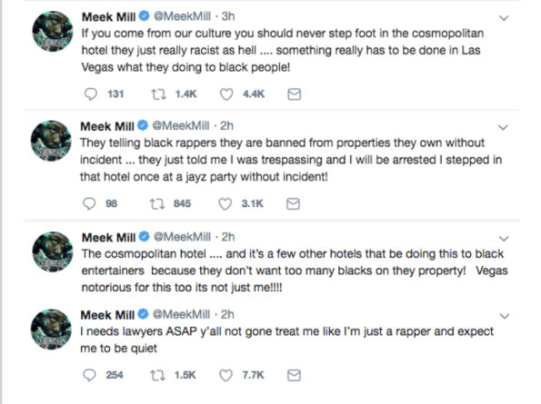 Meek Mill to Sue Las Vegas' Cosmopolitan Hotel for Discrimination