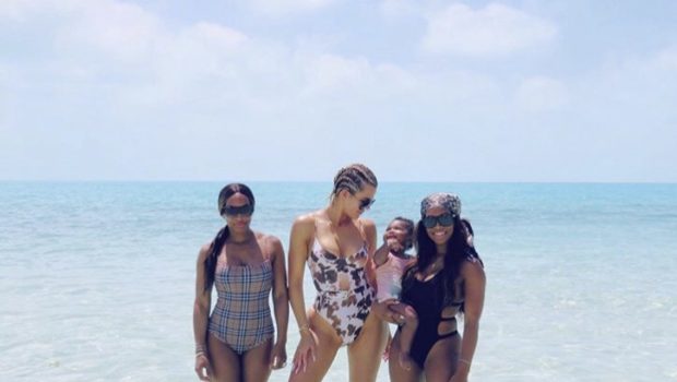 Khloe Kardashian Takes Baby True On Island Vacay [Photos]