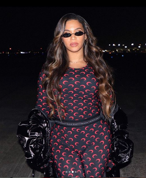 Beyonce Debuts Dark Hair, Rocks Marine Serre Fashion [Photos ...