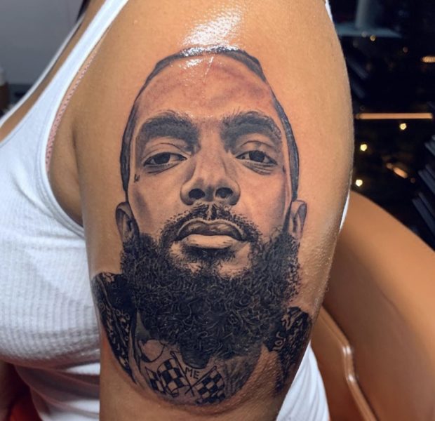 Nipsey Hussle’s Sister Tattoos His Face On Arm w/ Heartfelt Message – I love You beyond what love entails