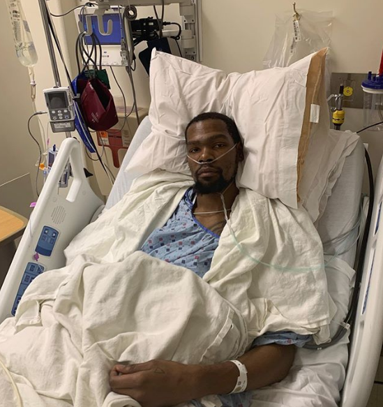 Kevin Durant Shares Photo From Hospital Bed: Surgery Was Today & It Was A Success! 