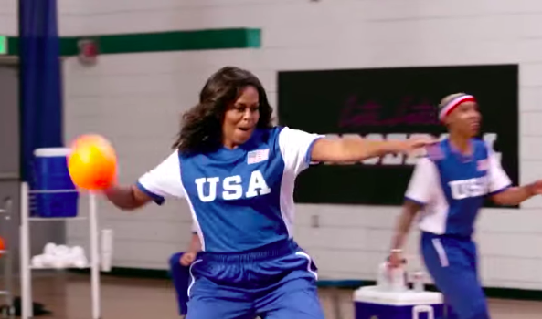 Michelle Obama Plays Dodgeball With Lena Waithe, Melissa McCarthy & Mila Kunis In Hilarious Game [VIDEO]
