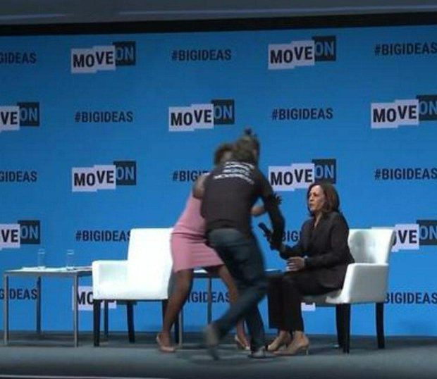 Kamala Harris’ Microphone Snatched By Protestor During Event [VIDEO]