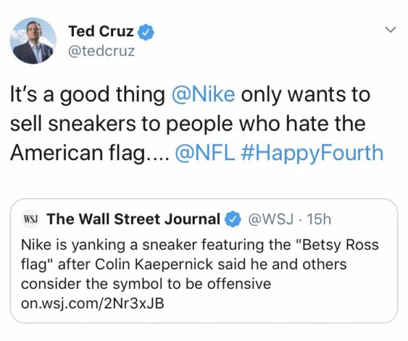 B Ross Flag: Why Colin Kaepernick Spoke Out Against Nike Sneakers