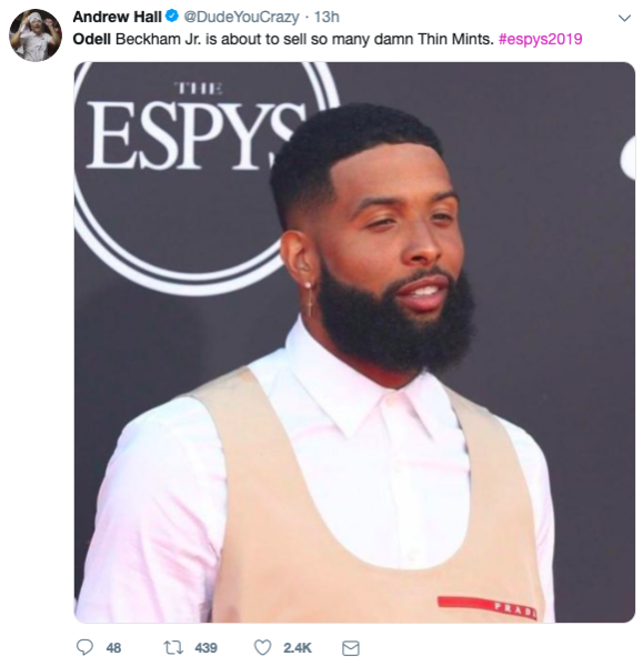 Odell Beckham Jr.'s odd ESPYs outfit creates quite the buzz