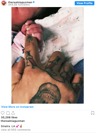 Chris Brown's Baby Mama Nia Guzman Debuts Newborn Daughter Sinatra ...