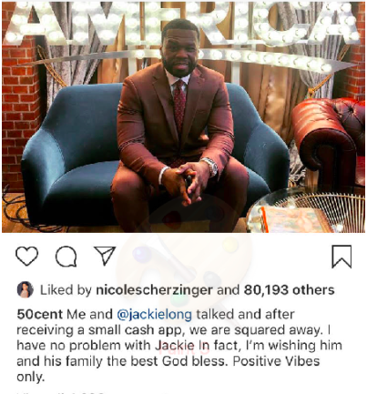 50 Cent Trolls Jackie Long Over His Romance With Angel Brinks ...