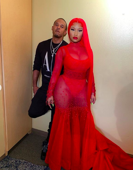 Nicki Minaj Drips In Red, Posts Up With Boyfriend Kenneth Petty