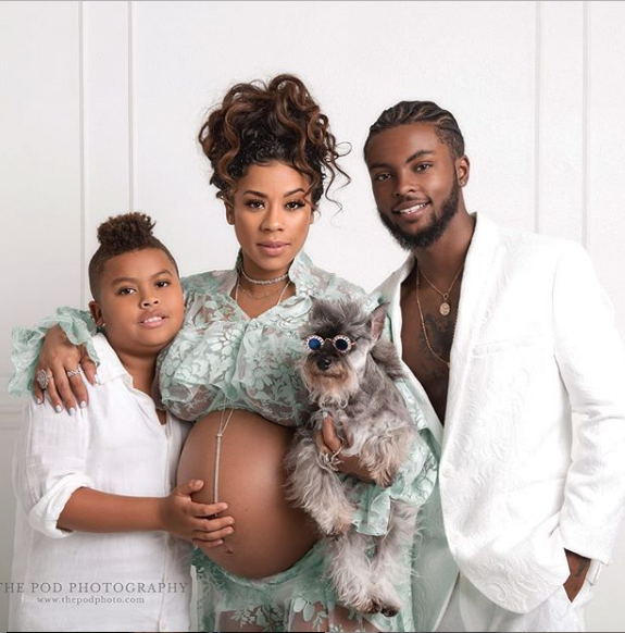 Keyshia Cole Is Ready To Pop! Poses W/ Boyfriend, Son & Adorable Dog In New Maternity Shoot