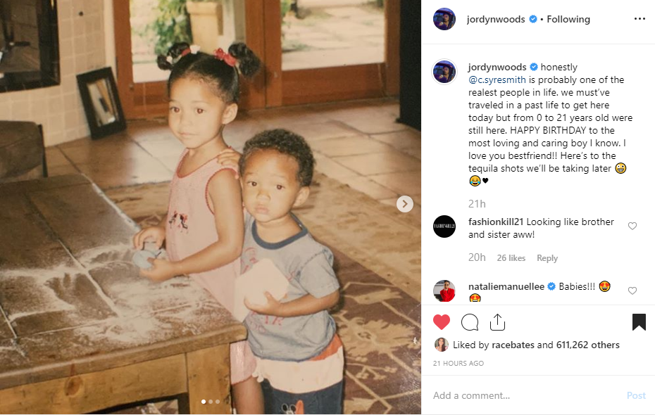 Jaden Smith Celebrates 21st BDay With Jordyn Woods, Mom Jada & Sweet