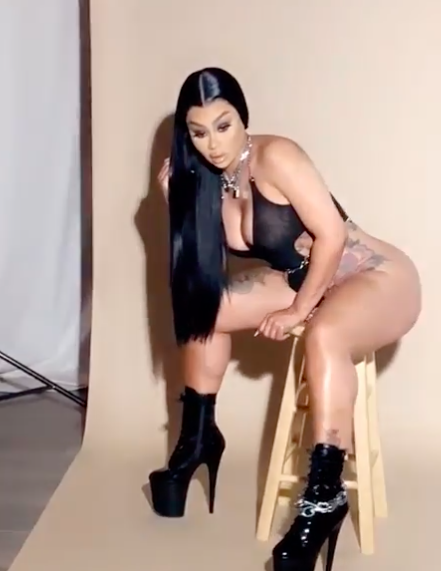 Blac Chyna Serves In Revealing Black Bodysuit [VIDEO]