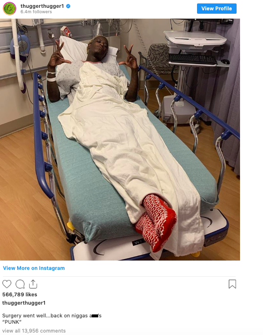 Young Thug Out Of Surgery, Shares Photo From Hospital theJasmineBRAND
