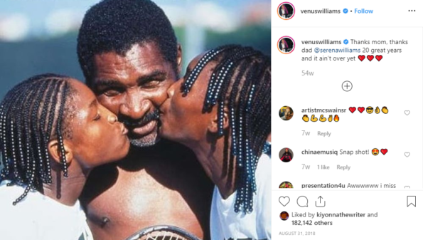 Venus Williams Shares Photo with Her and Serena's Dad: 'He Never Misses a  Home Practice