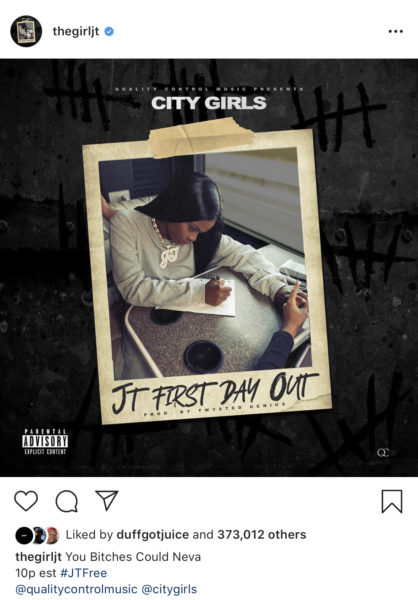 City Girls' JT Released From Prison, Drops New Song “JT First Day Out”:  Listen